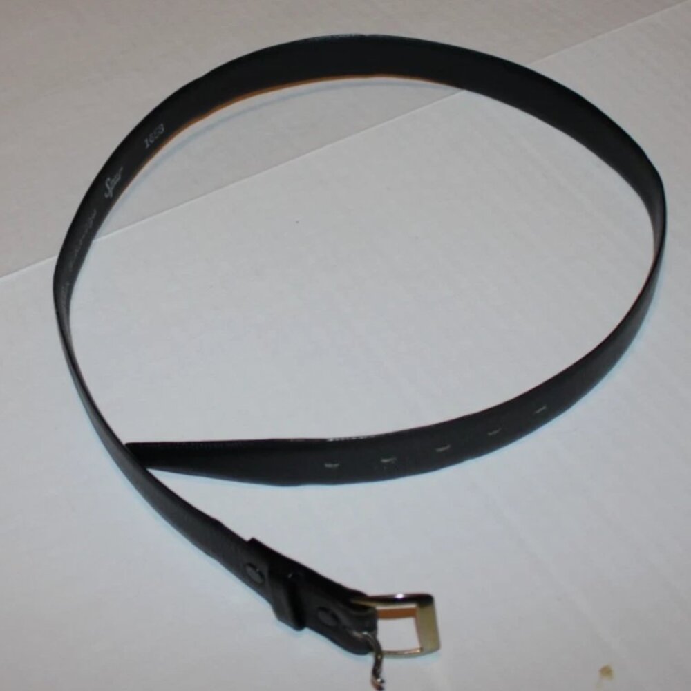 Spur Black Leather Belt Size 32 Marokino Glove Leather Style 1653 Feather Edges